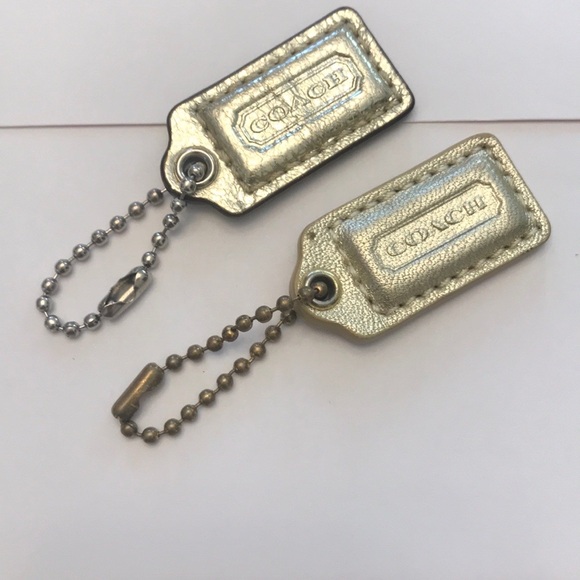 Coach Handbags - COACH Small Metallic Gold Hang Tags (Set of 2)